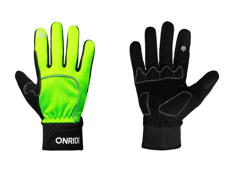 Перчатки ONRIDE Icy 10 колір неон жовтий розмір L