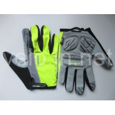 Вело рукавички з пальцями PowerPlay 6551 gel, салатові