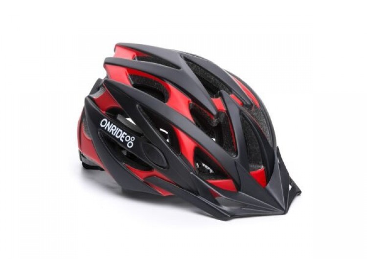 Шолом ONRIDE Cross матовий чорний/червоний L (58-61 см)