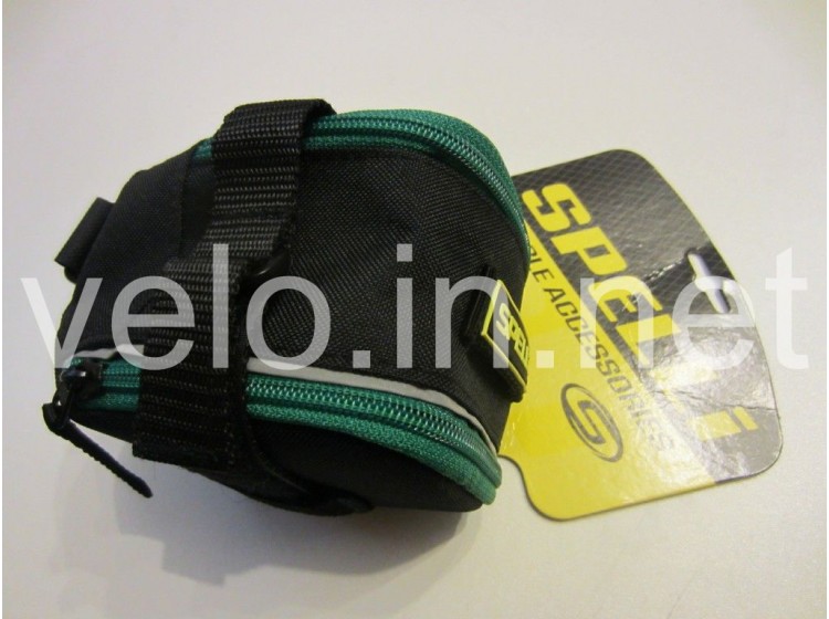 Сумка підсідельна SPELLI SSB-5041L чорно-зелена