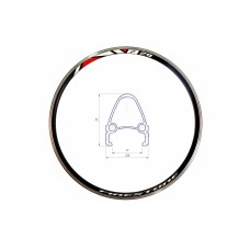Обід Velotrade 24" Al 36H з проточкою під V-br HLQC-04