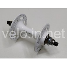 Втулка Quando KT-DP6F FIXED / TRECK, ПЕРЕДНЯ, АЛЮМІНІЄВА, Біла, 2 пром-підшипники 32H