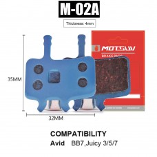 Гальмівні колодки MOTSUV мідні (Avid Hydraulic Juicy 5 and 7, Ball Bearing 7)